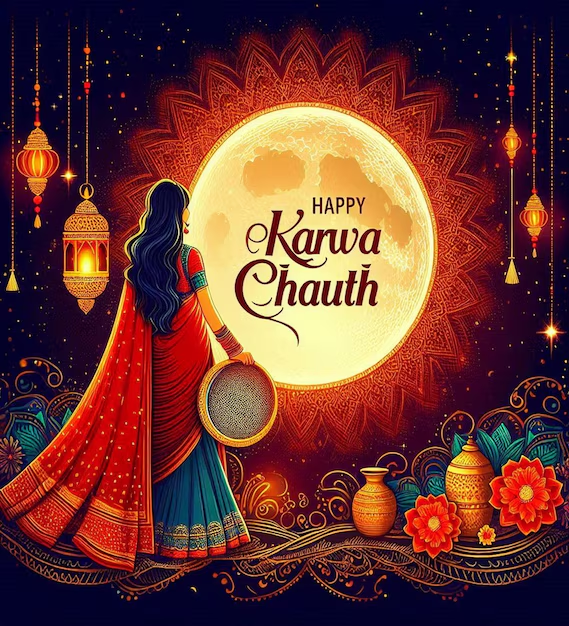 Happy Karwa Chauth 2024 Wishes, Images: हाथों में पूजा की थाली, आई रात सुहागों वाली…, प्यार भरे संदेशों से अपने पार्टनर को दें करवा चौथ की शुभकामनाएं